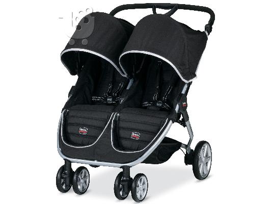PoulaTo: Britax Β-AGILE Twin μωρό Διπλό Καροτσάκι Μαύρο ΝΕΟ 2015 ΑΠΘ DEALER